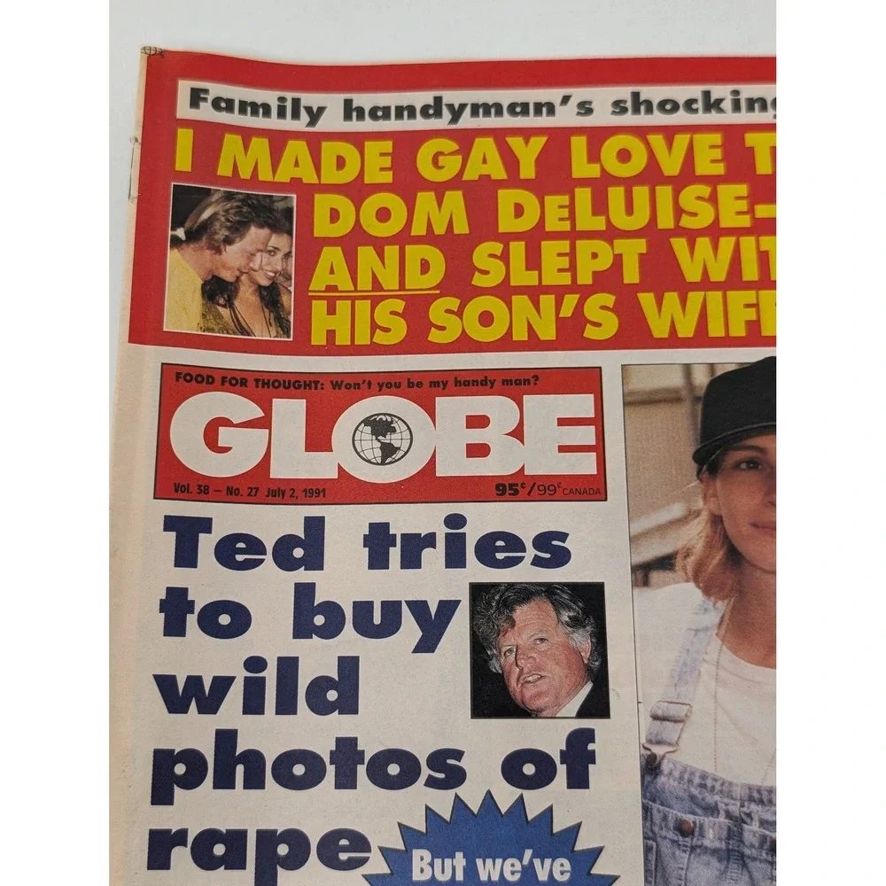 Globe Magazine 1991‎ Julia Roberts Mike Tyson Princess Diana Dom DeLuise 90s VTG